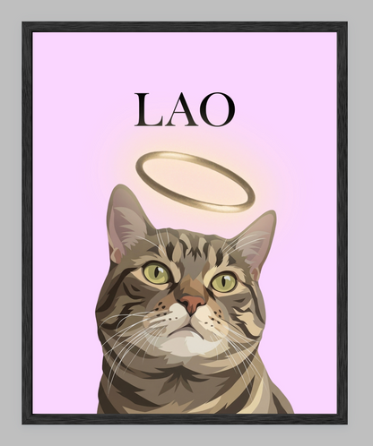 Modern Digital Pet Portrait