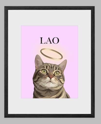 Modern Digital Pet Portrait