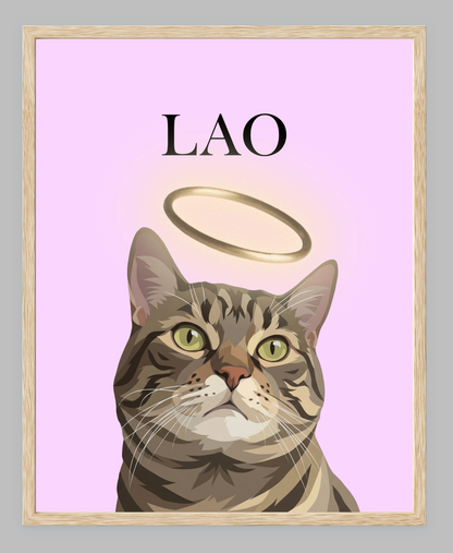 Modern Digital Pet Portrait