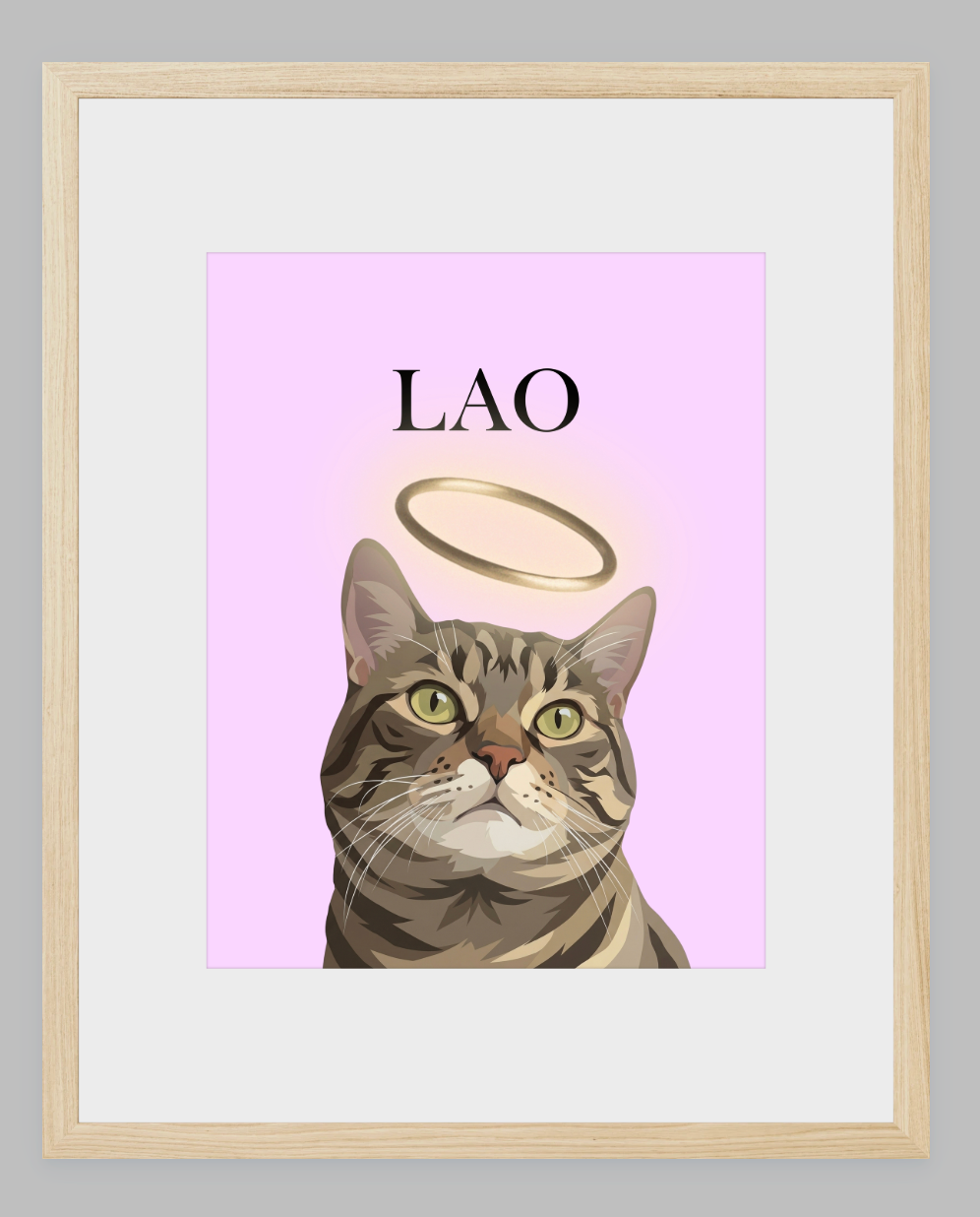 Modern Digital Pet Portrait