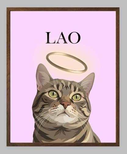 Modern Digital Pet Portrait