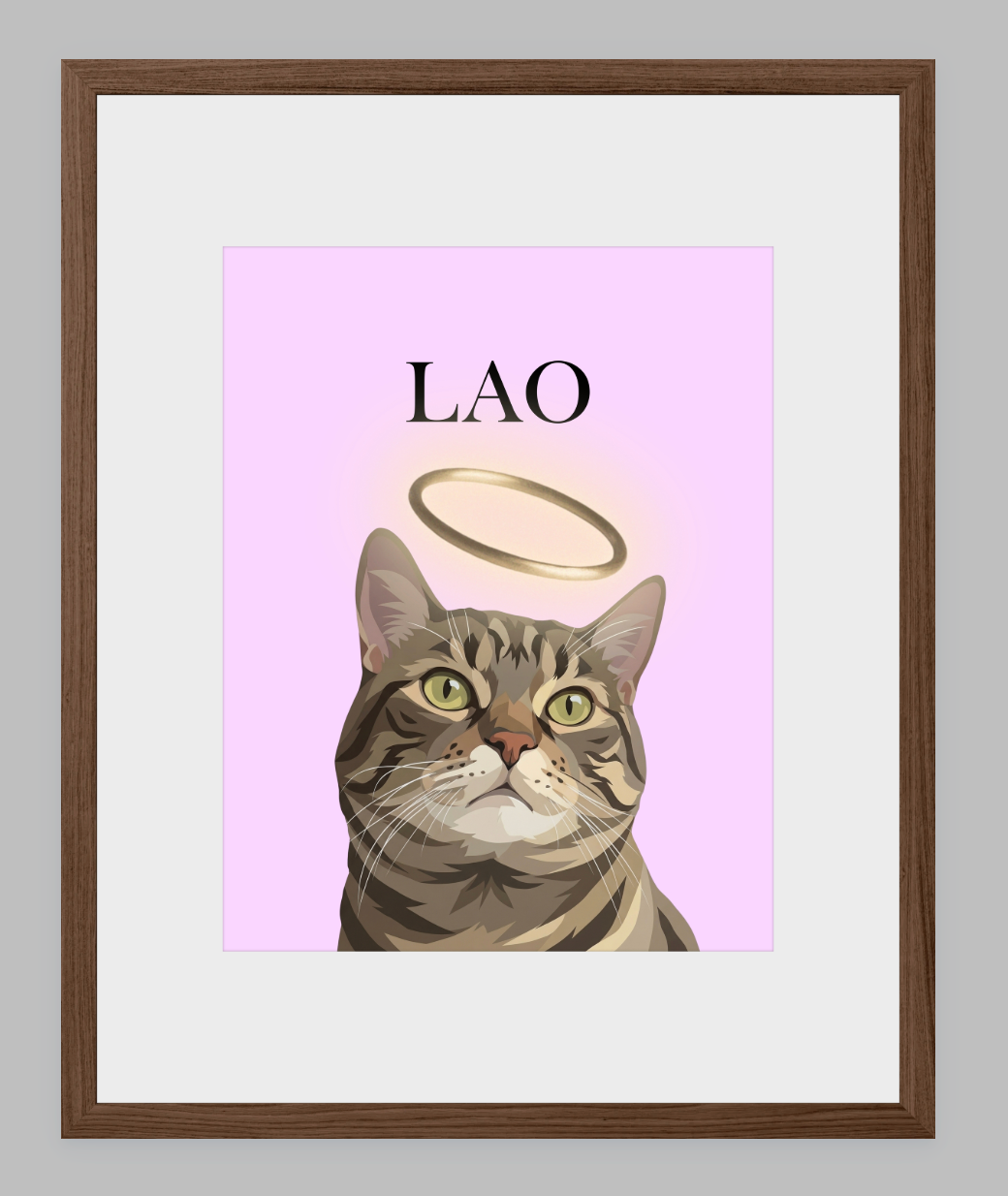 Modern Digital Pet Portrait