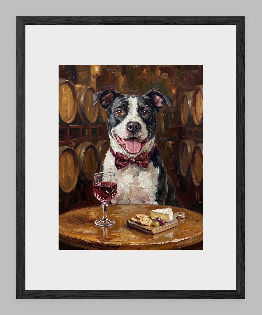 The Connoisseur Custom Pet Portrait | Wine Tasting Oil Painting