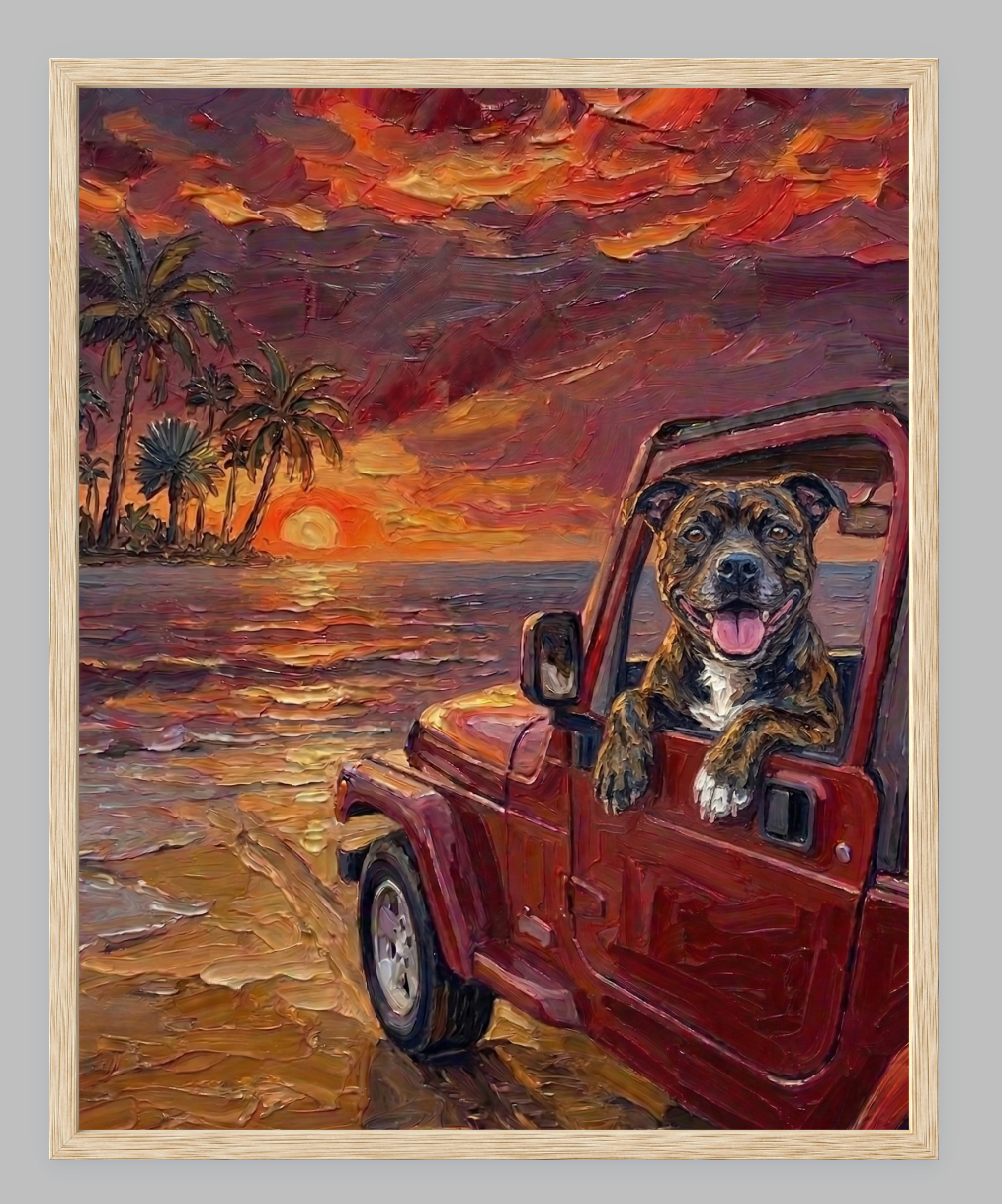 Tropical Sunset Beach Cruiser – Custom Breed
