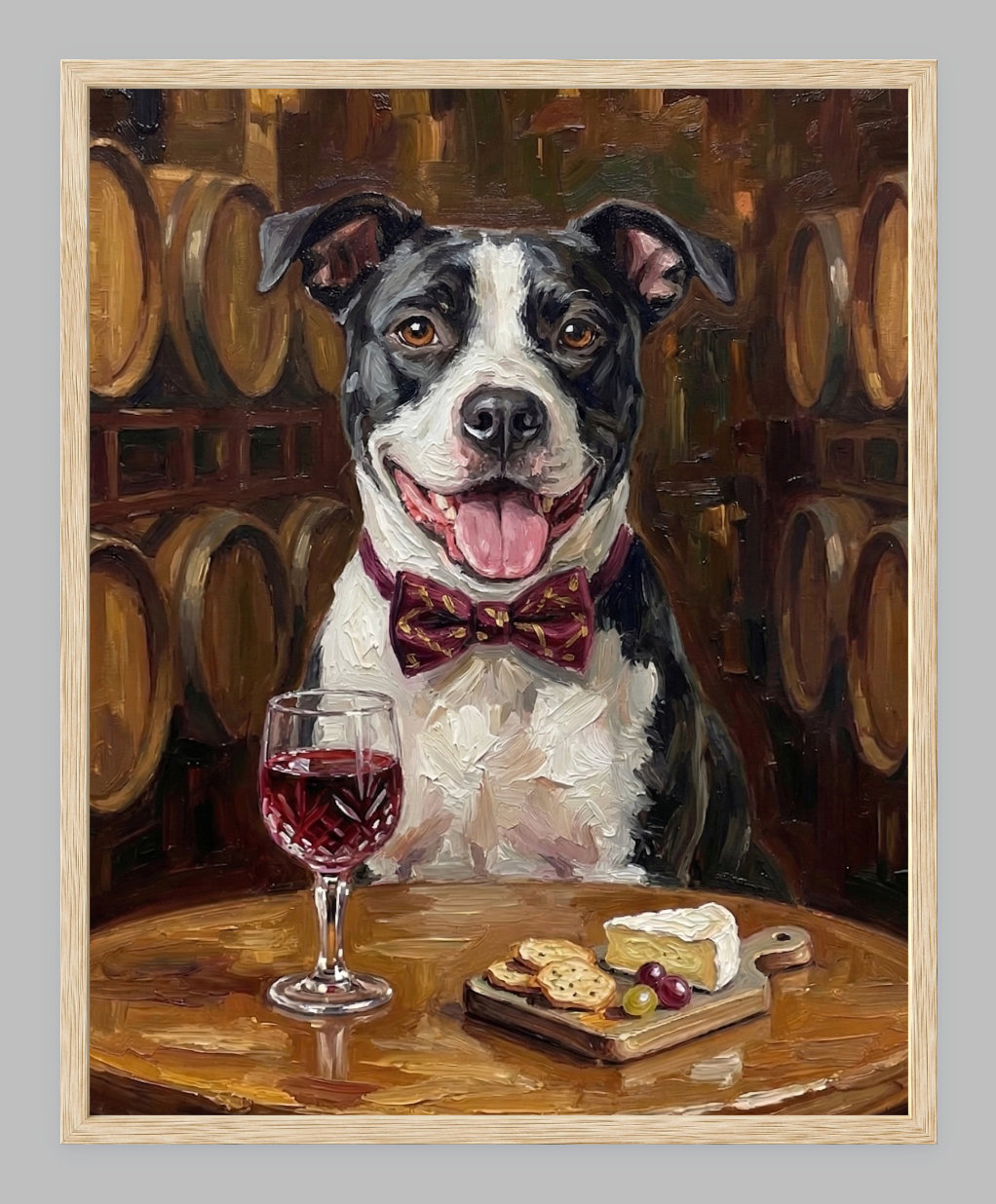 The Connoisseur Custom Pet Portrait | Wine Tasting Oil Painting