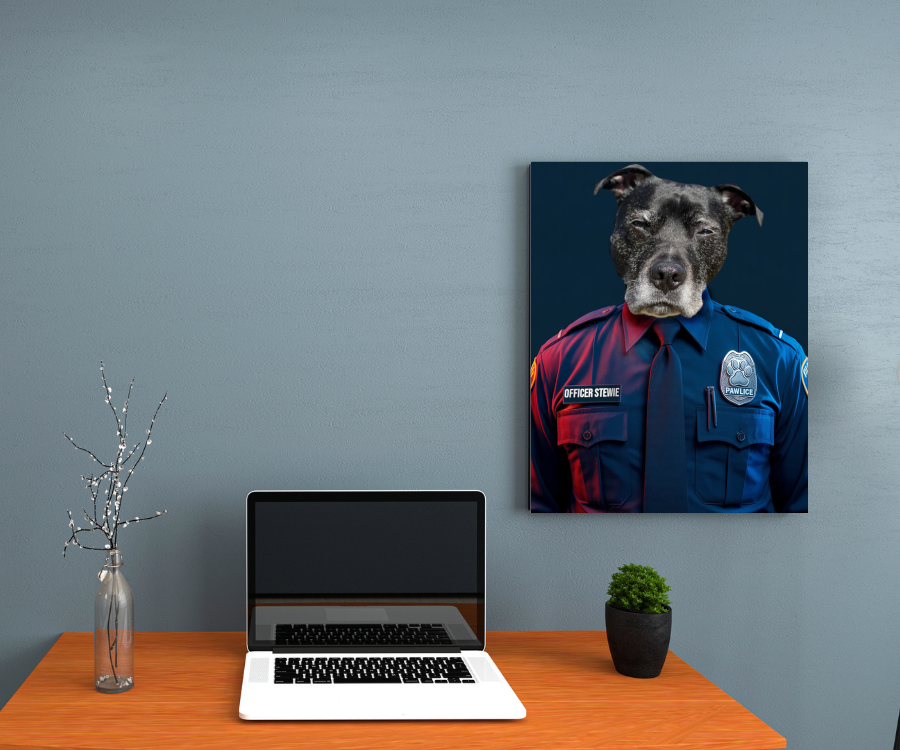 The Pawlice Officer Purrsonalized Portrait