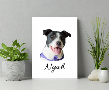 Modern Digital Pet Painting – Custom Canvas Art