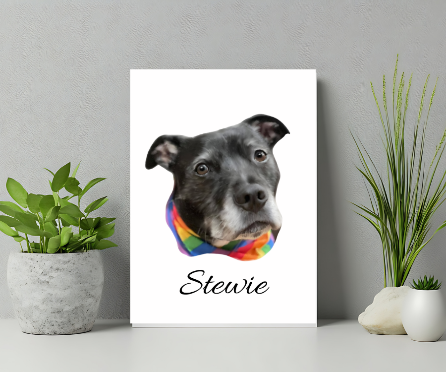 Modern Digital Pet Painting – Custom Canvas Art