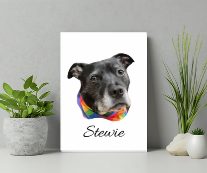 Modern Digital Pet Painting – Custom Canvas Art