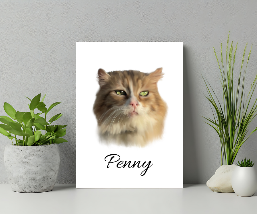Modern Digital Pet Painting – Custom Canvas Art