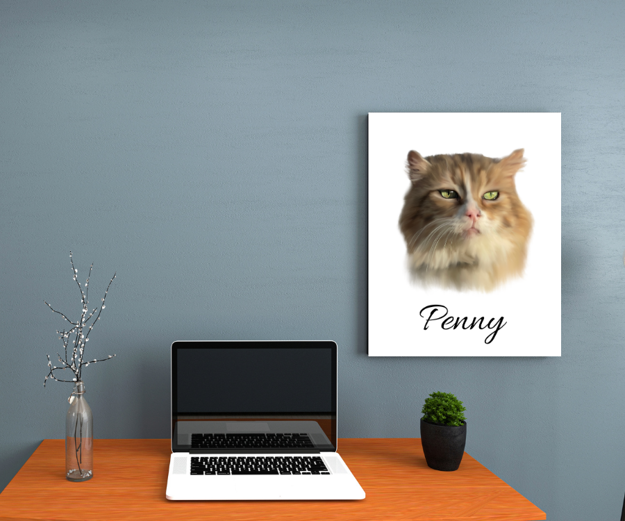 Modern Digital Pet Painting – Custom Canvas Art