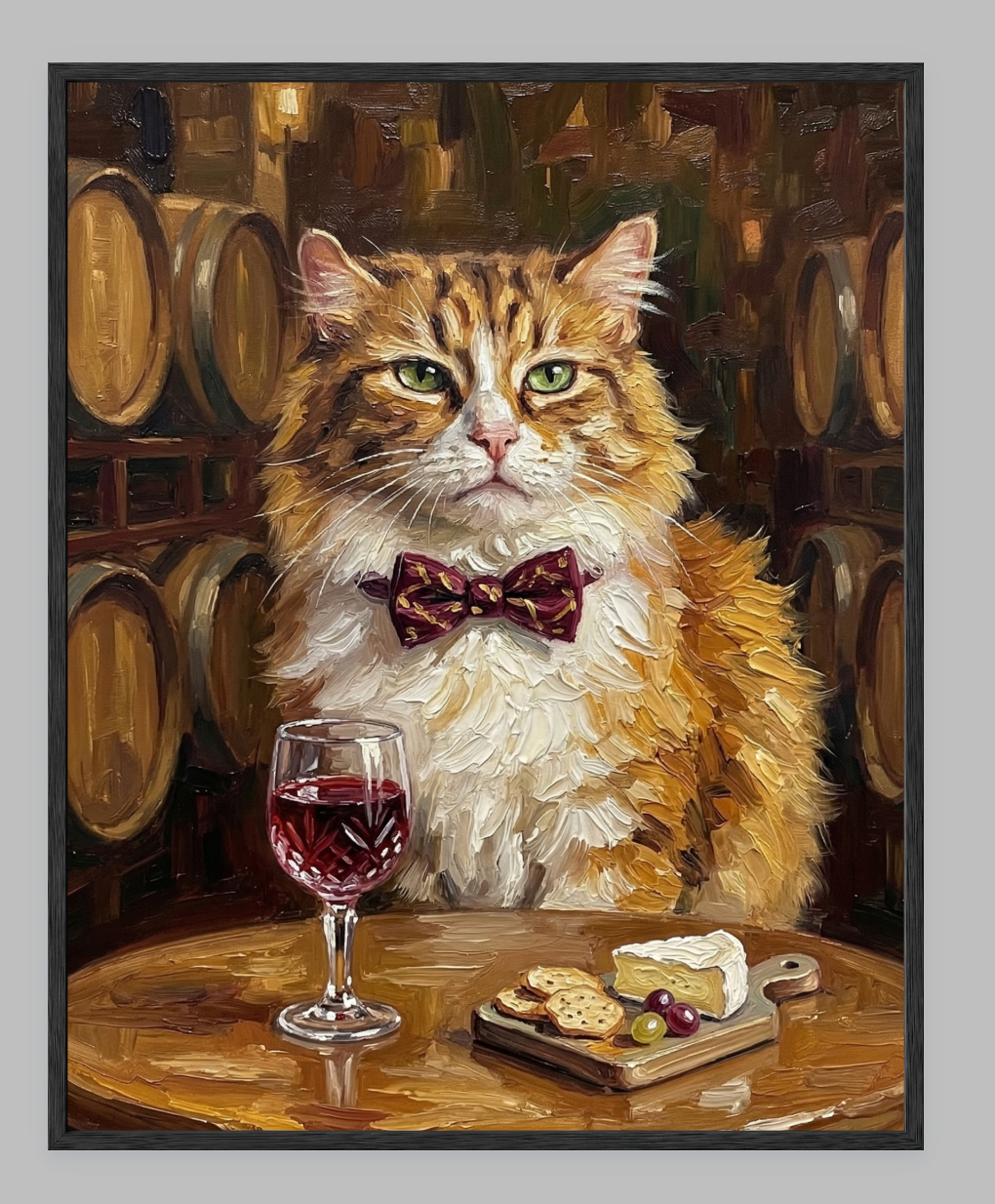 The Connoisseur Custom Pet Portrait | Wine Tasting Oil Painting