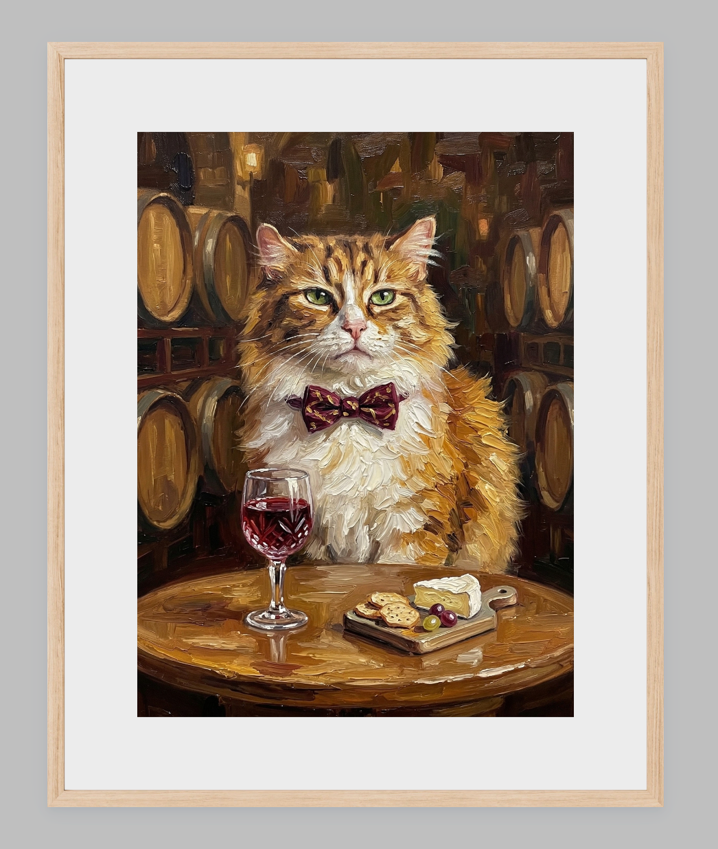 The Connoisseur Custom Pet Portrait | Wine Tasting Oil Painting