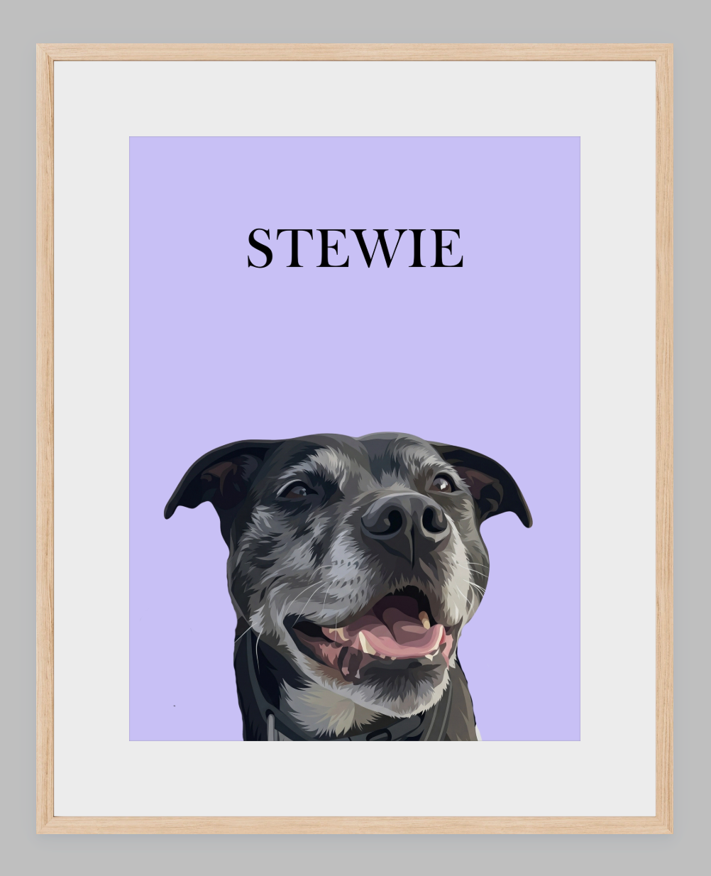 Modern Digital Pet Portrait
