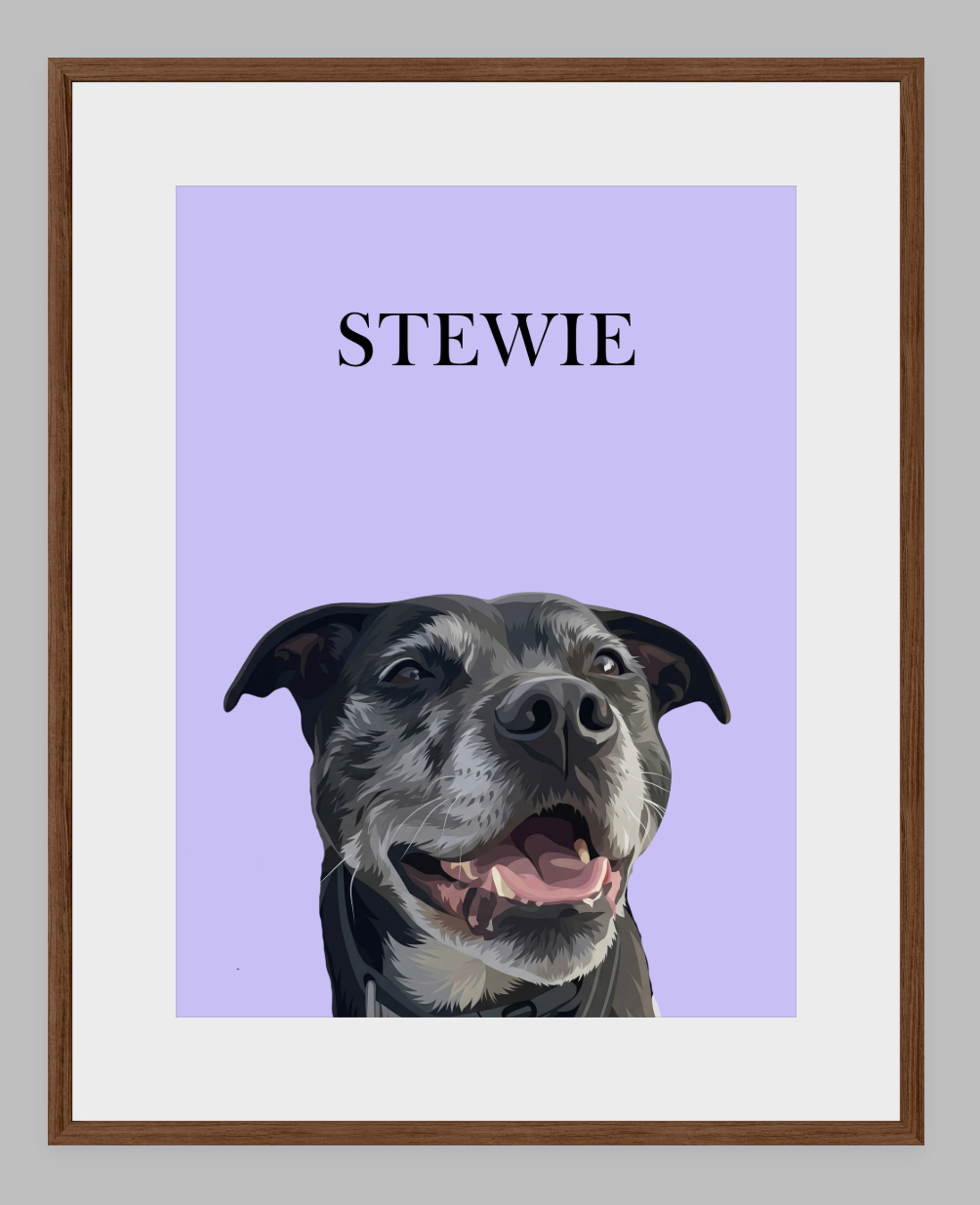 Modern Digital Pet Portrait