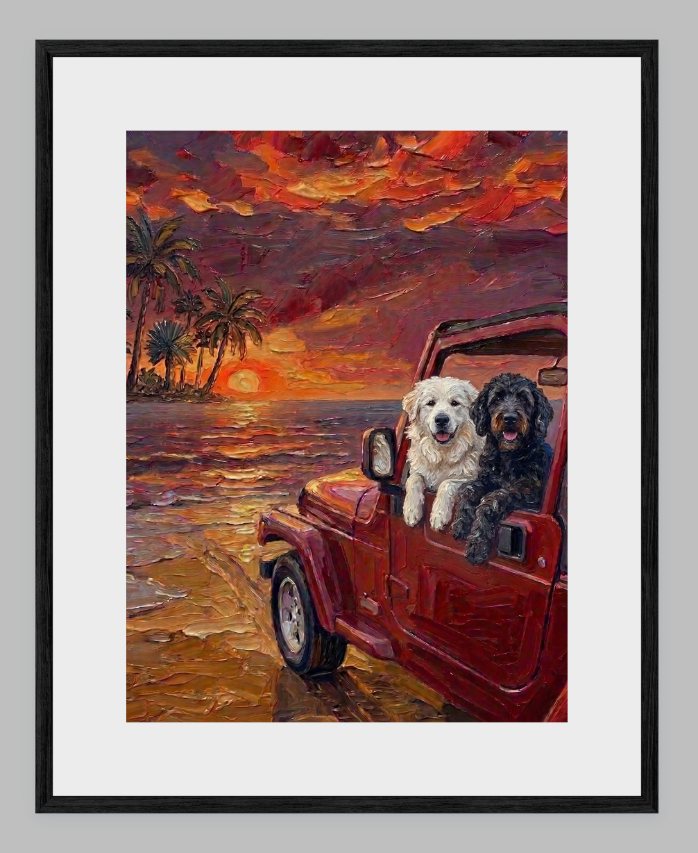 Tropical Sunset Beach Cruiser – Custom Breed