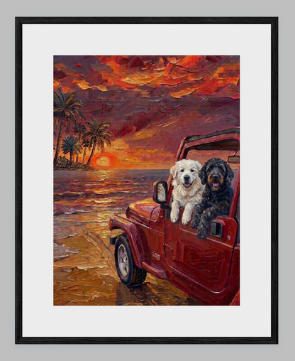 Tropical Sunset Beach Cruiser – Custom Breed