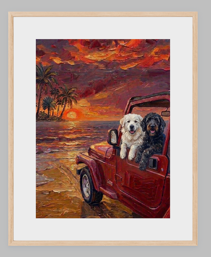 Tropical Sunset Beach Cruiser – Custom Breed
