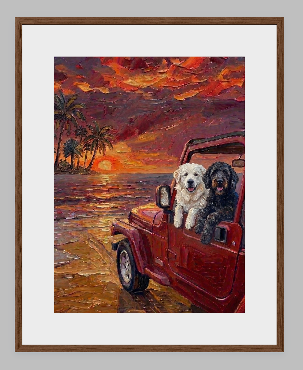 Tropical Sunset Beach Cruiser – Custom Breed