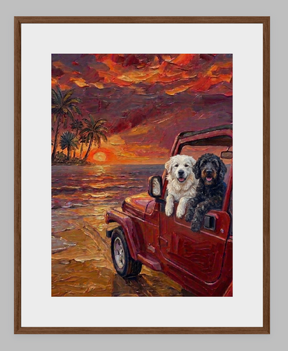 Tropical Sunset Beach Cruiser – Custom Breed