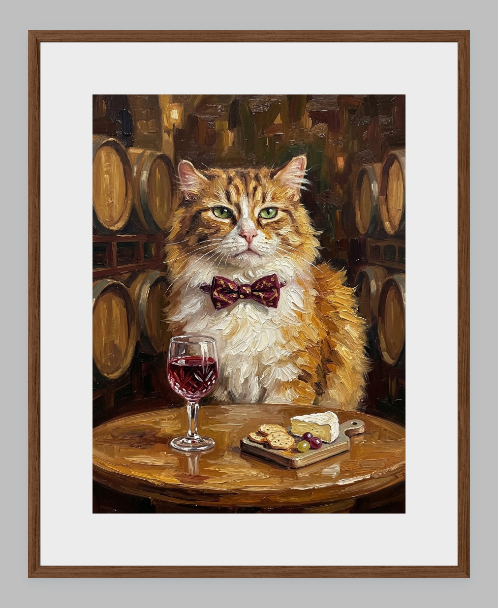 The Connoisseur Custom Pet Portrait | Wine Tasting Oil Painting