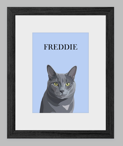Modern Digital Pet Portrait