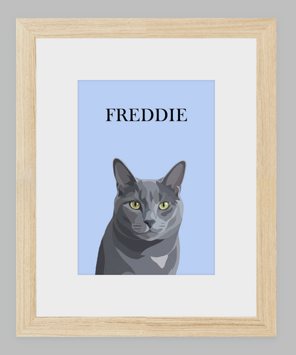 Modern Digital Pet Portrait