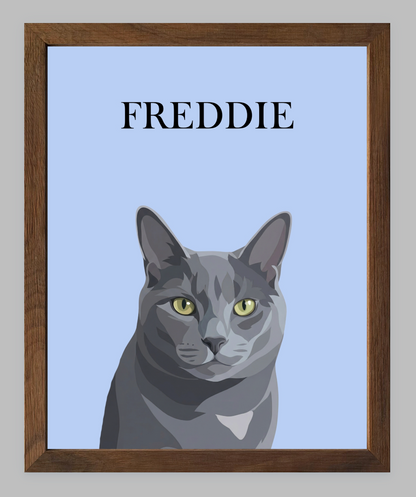 Modern Digital Pet Portrait