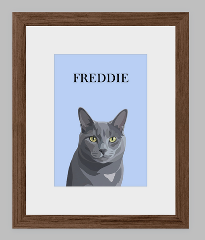 Modern Digital Pet Portrait