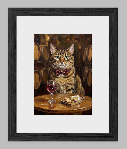 The Connoisseur Custom Pet Portrait | Wine Tasting Oil Painting