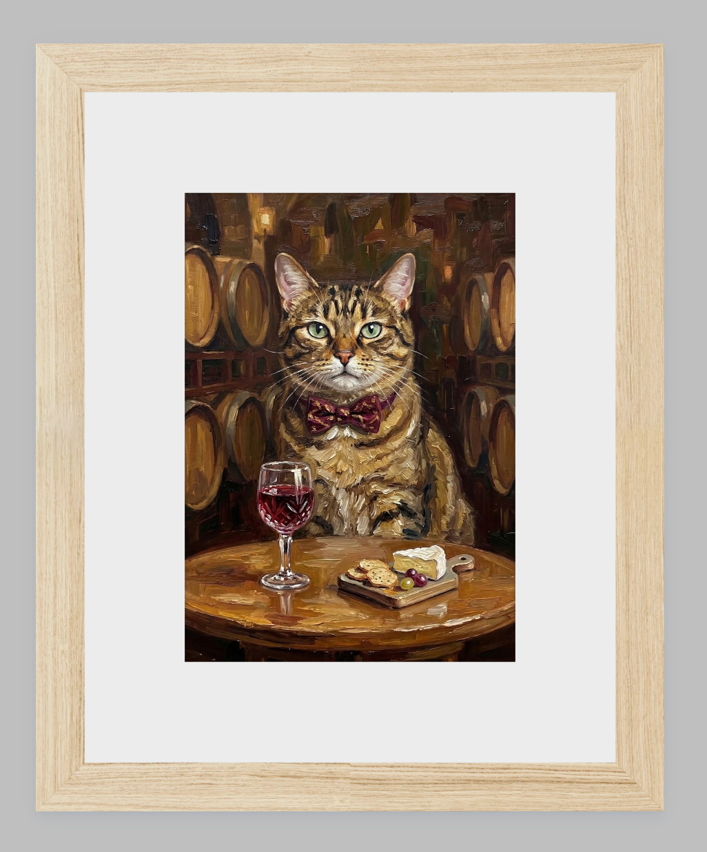 The Connoisseur Custom Pet Portrait | Wine Tasting Oil Painting