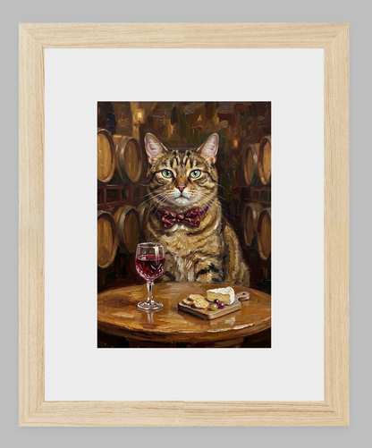 The Connoisseur Custom Pet Portrait | Wine Tasting Oil Painting