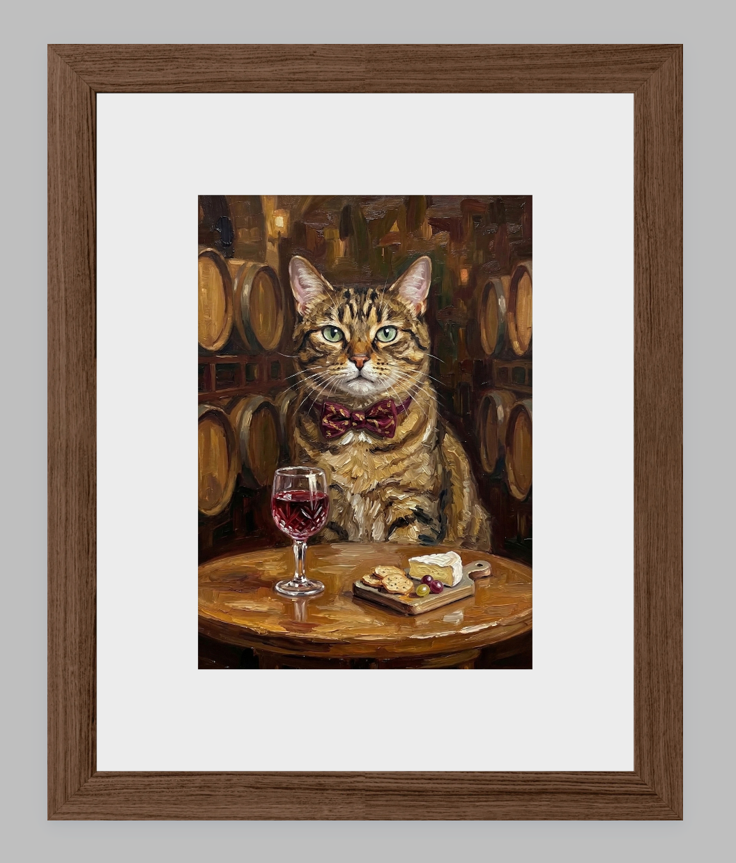 The Connoisseur Custom Pet Portrait | Wine Tasting Oil Painting