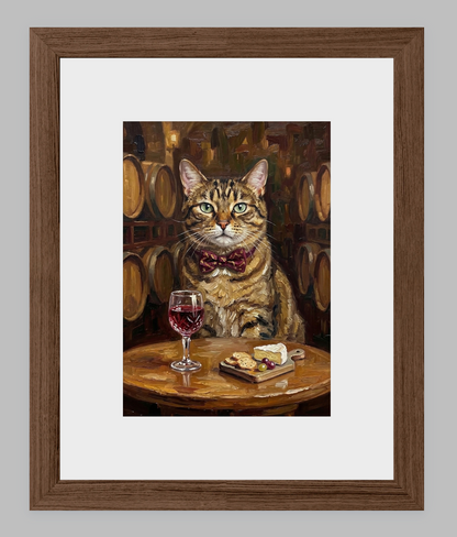 The Connoisseur Custom Pet Portrait | Wine Tasting Oil Painting
