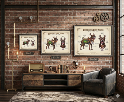 The Biomechanical Canine: Steampunk Anatomical Art
