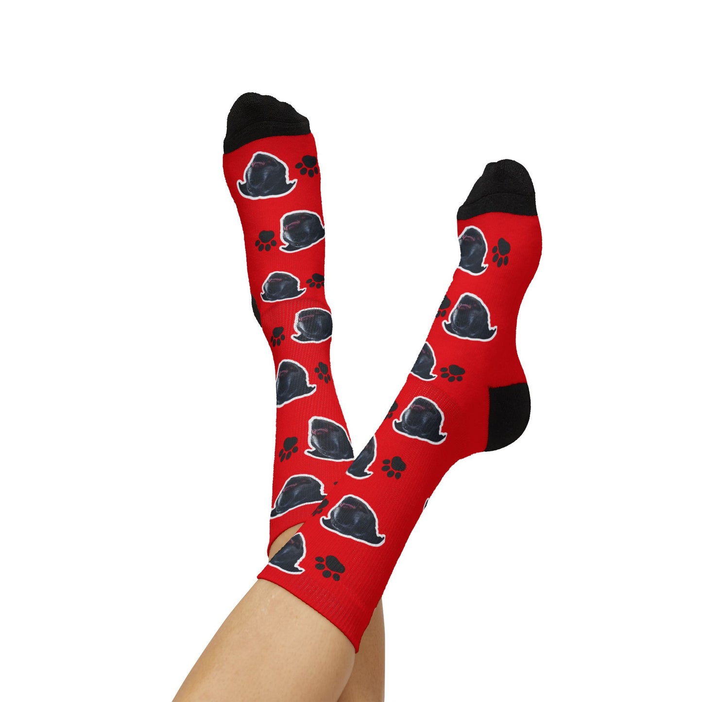 I Can't Get Up Right Now - Custom DOG Face Socks