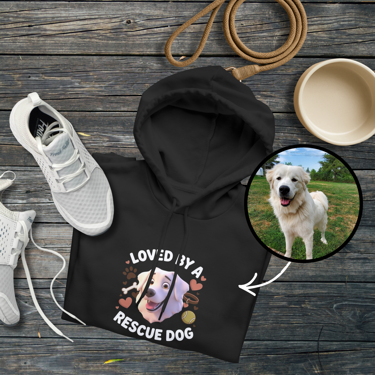Loved By A Rescue Dog Hoodie