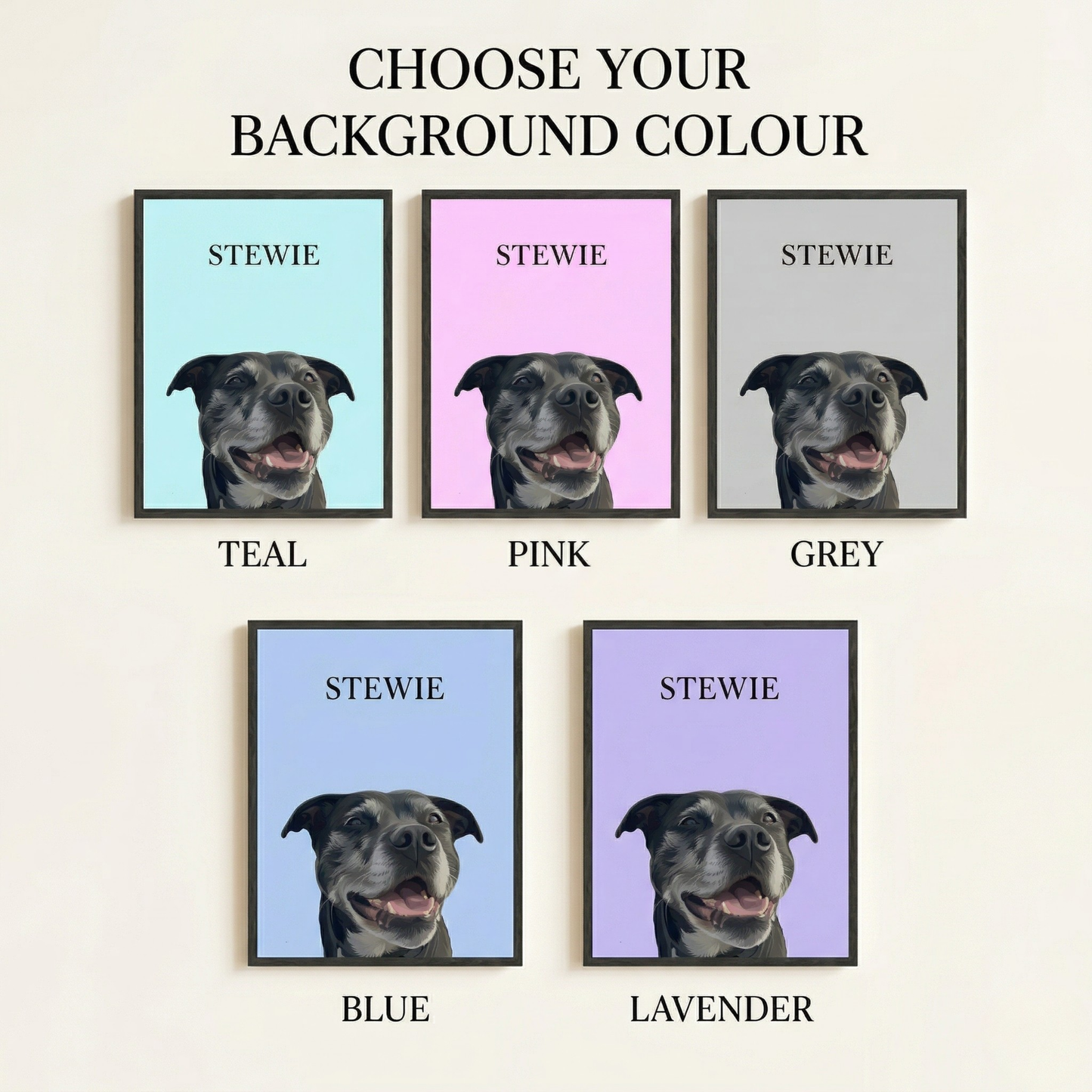 Modern Digital Pet Portrait