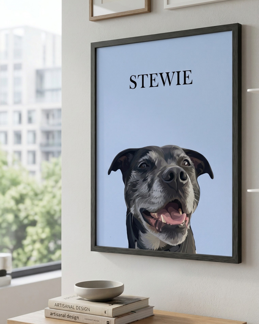 Modern Digital Pet Portrait