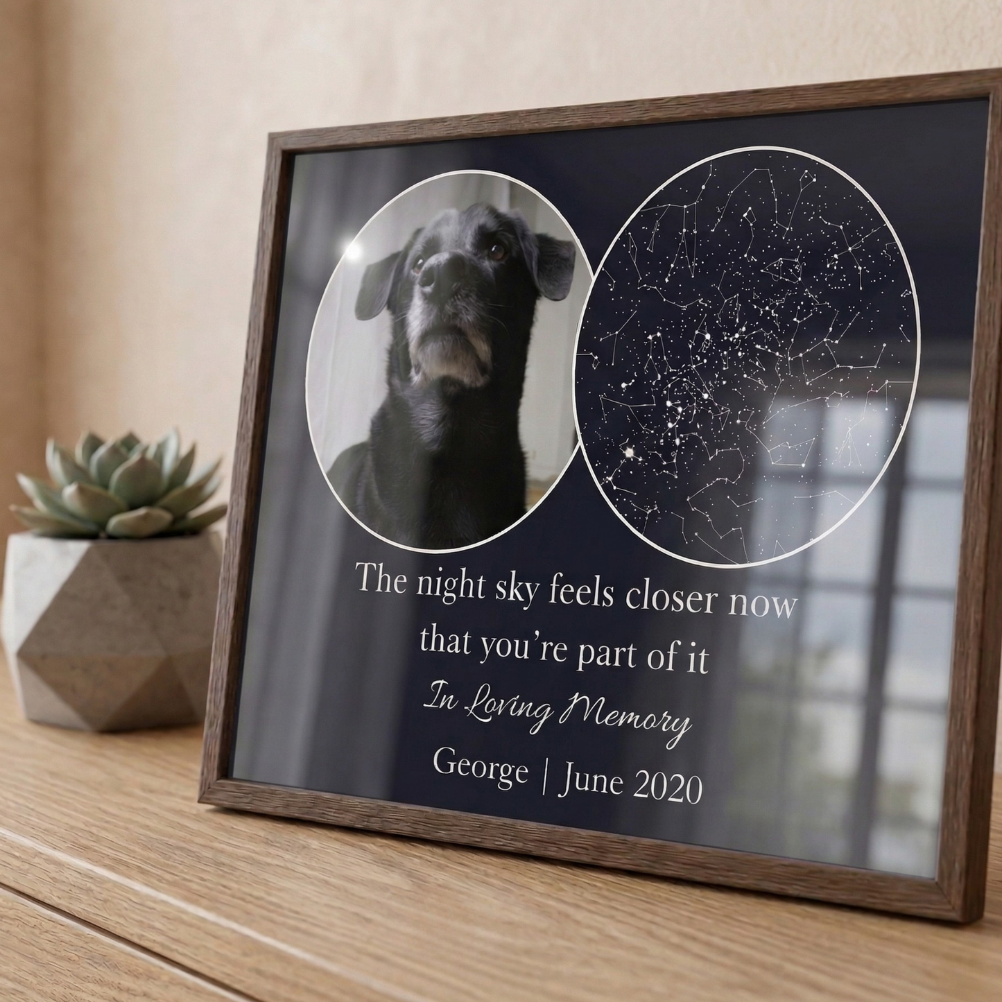 Memorial Custom Star Map with Photo