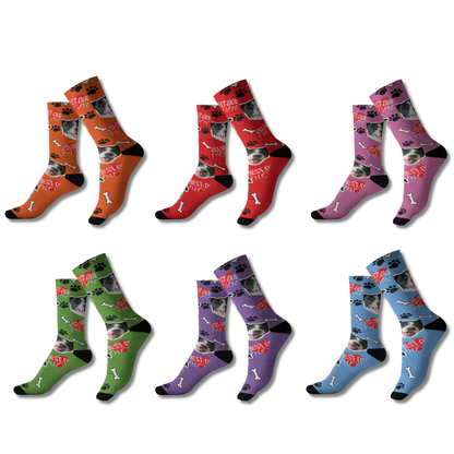 Best Dog Mom On Duty - Custom DOG Face Socks