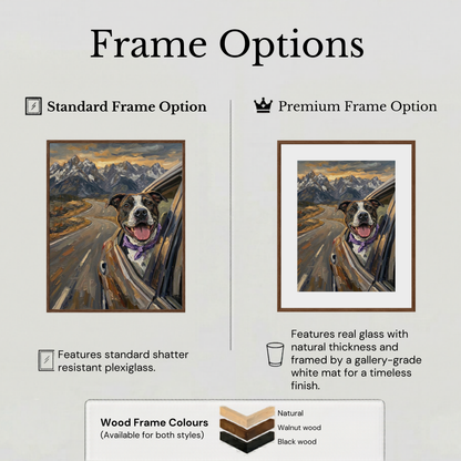 Wind in My Fur: The Ultimate Road Trip Custom Pet Portrait