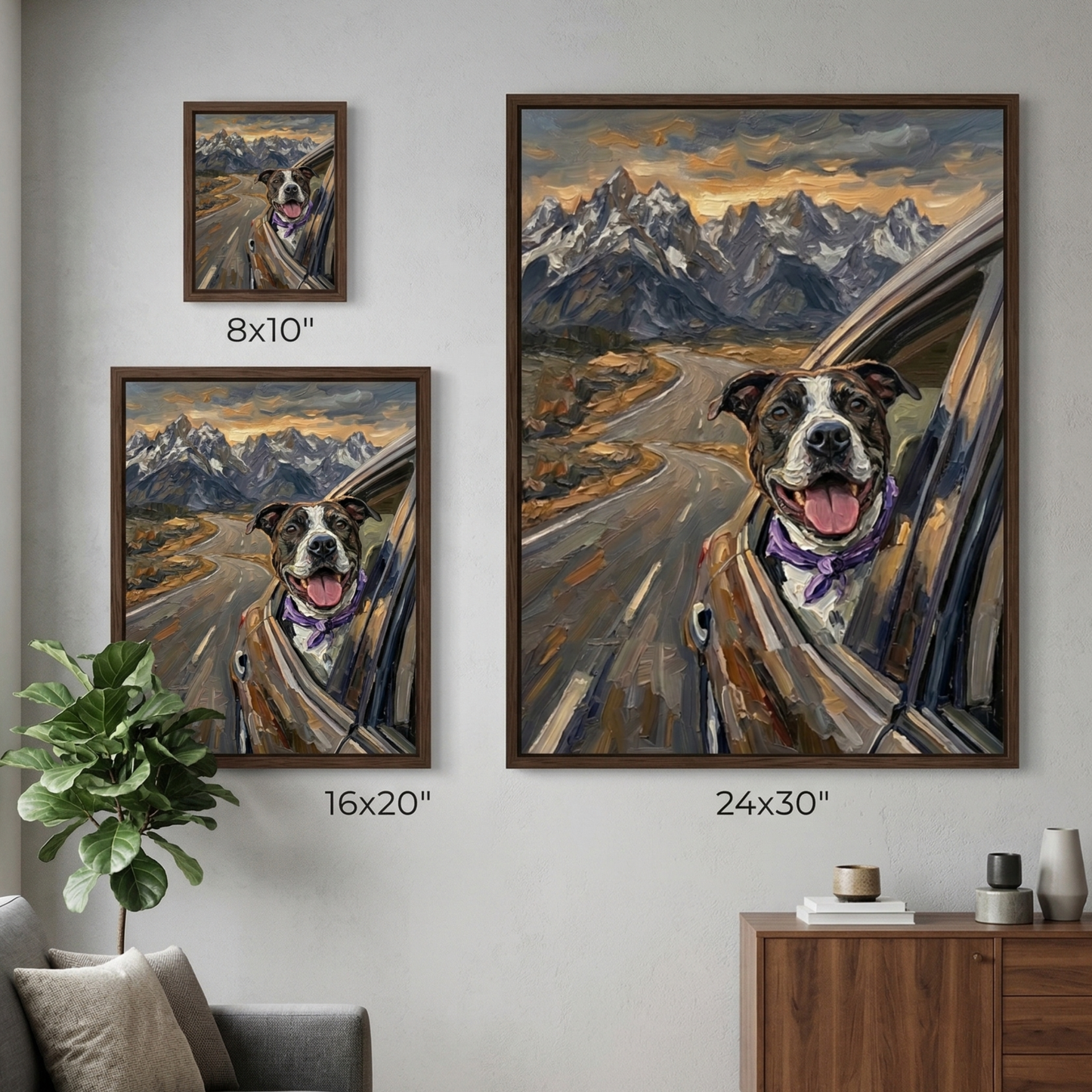 Wind in My Fur: The Ultimate Road Trip Custom Pet Portrait