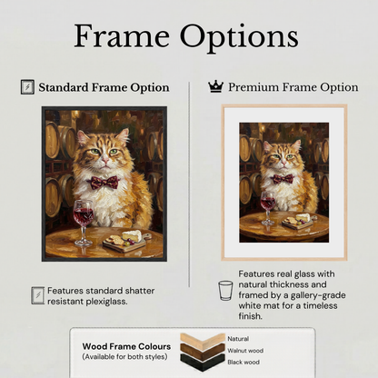 The Connoisseur Custom Pet Portrait | Wine Tasting Oil Painting