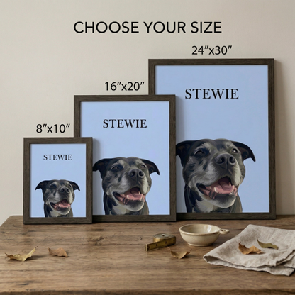 Modern Digital Pet Portrait