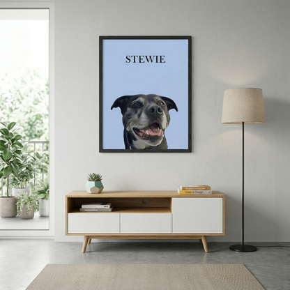 Modern Digital Pet Portrait