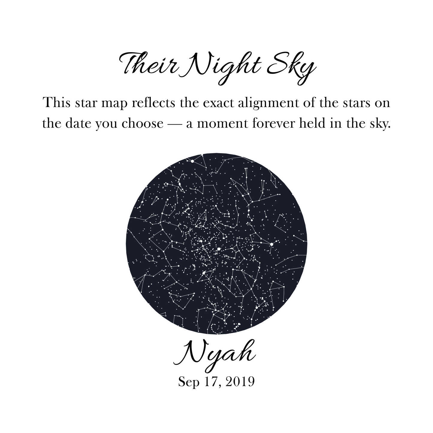 Together Forever - Custom Memorial Star Map