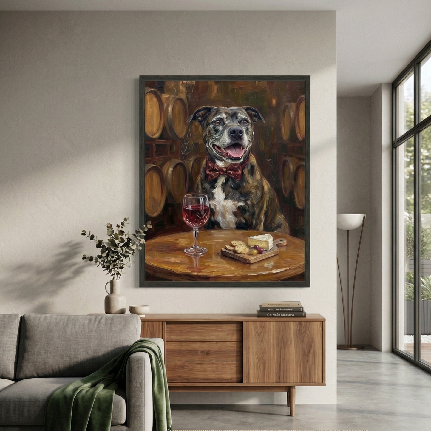 The Connoisseur Custom Pet Portrait | Wine Tasting Oil Painting