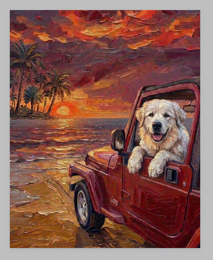 Tropical Sunset Beach Cruiser – Custom Breed