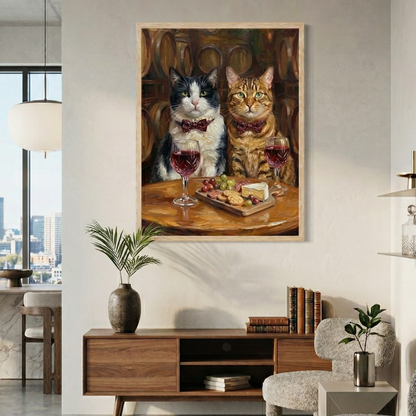 The Connoisseur Custom Pet Portrait | Wine Tasting Oil Painting